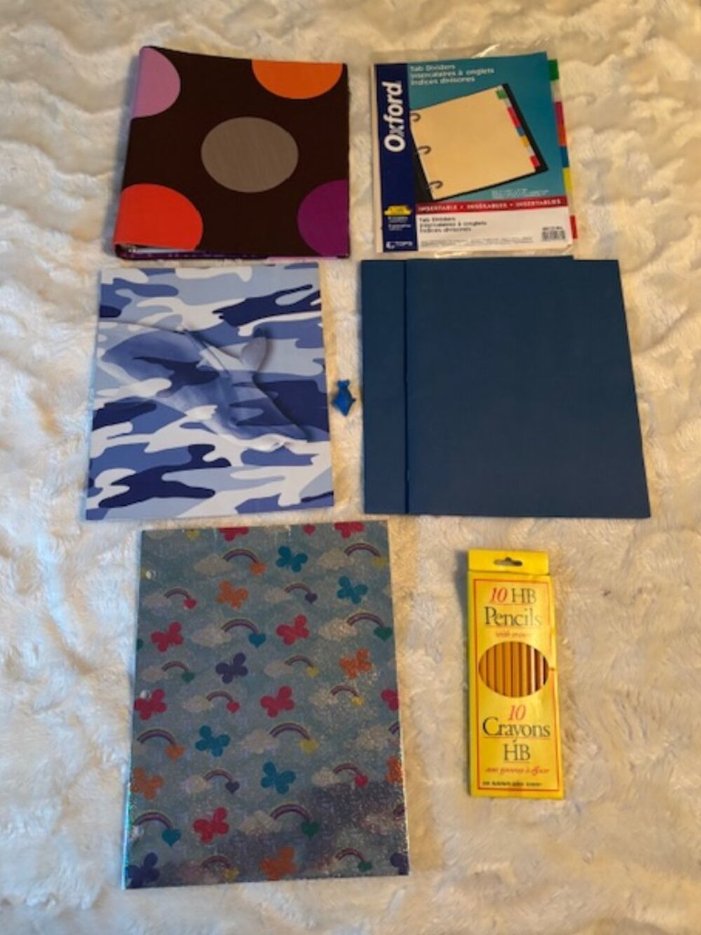 School Supplies Hot Chocolate Binder Folders Pencils Oxford Dividers Eraser